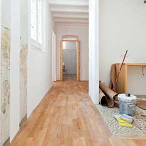 An empty home being renovated.